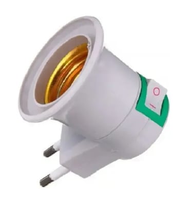 Soquete para Ampolleta E27 con Enchufe / Interruptor1
