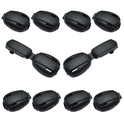 Tanka Clip Plástica Cordón Negro 10Unid.1