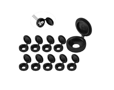 Tapa de Plástico para Tornillos Clavos Negro x 10Unid.1