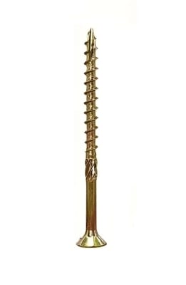 20 Tornillos Cabezal Avellanado para Madera M 6x160mm Zincado Amarillo1