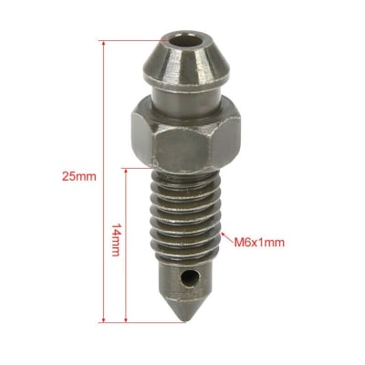 Tornillo de Purga con Tapón de Freno para Moto M6 x 1mm1