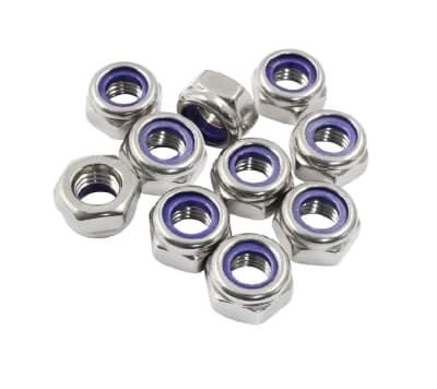 Tuerca Hexagonal M10 Con Seguro Nylon Paso 1.5 x 10 Unid1