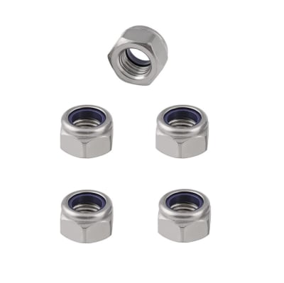 Tuerca Hexagonal de Seguridad Zinc 10mm Paso 1 x 5 Unid.1