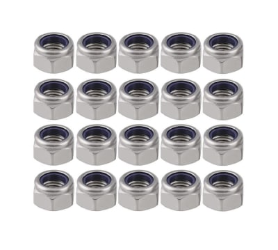 Tuerca Hexagonal Seguridad Zinc 8mm Paso 1.25 x 20 Unid.1