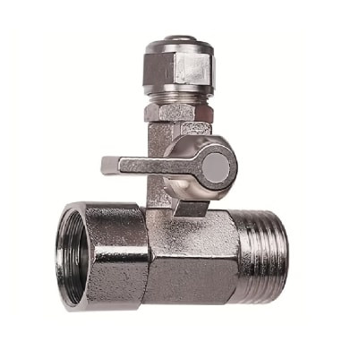 Válvula Bola Tres Vías para Conector Grifo 1/2