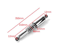 Amortiguador Trasero LT 35cm DR 6.5mm DI-12mm Cromado