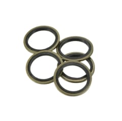 Arandela Tapón Drenaje Aceite Goma-metálica 14.5mm X 5 Unid