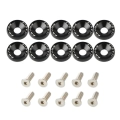 Kit Sujetadores Arandelas De Aluminio M6x20 Negro