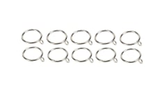 Set 10 Argollas Para Cortina Plateado DI 22mm