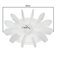 Aspa Ventilador Bomba de Agua 100mm Eje 11.4mm