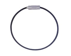 Cable Llavero Acero Inoxidable Seguro 50mm Negro