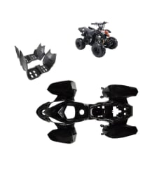Carcasa Plástica Negro con Asiento y Focos Delanteros ATV 110cc - 125cc