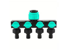 Conector Adaptador Riego Jardín Divisor Manguera 4 Vías