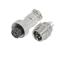 4 Pack Conector Aviación Gx-12 5p Macho/hembra Plateado