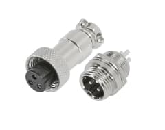 Conector Aviación GX-12 3P Macho y Hembra