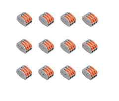 Conector de Cable 3 Pines PCT 213 Gris 12 Unid. Gris