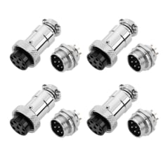 4 Pack Conector Aviación Gx-20 8p Macho/Hembra