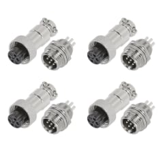 4 Pack Conector Aviación Gx-12 7p Macho/Hembra