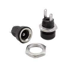 Conector Hembra Montaje en Panel Fuente Alimentación CC x 2 Unid.