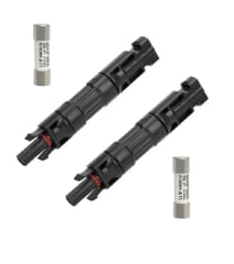 Conector MC4 Porta Fusible con Fusible 1000Vdc 20A Solar  x 2 Unid.