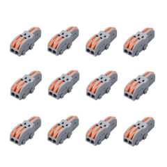Conector De Cable SPL 1 en 2 Gris 12 Unid.