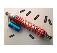 Amortiguador D regulable y c/aire 41x7,5cm