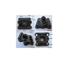 Insulador baquelita carburador 49cc 2T negro