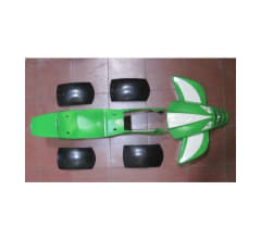 Carcasa Plastica Mini ATV-49cc-04 Verde-blanco Cuadrimoto