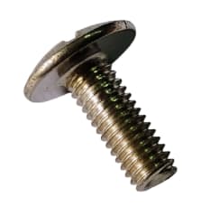 Perno Cabeza Sombrero Cruzado Redonda Plana M6 6×16 Paso 1.0 Cromado