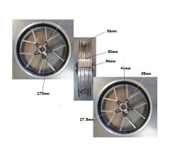 Llanta 10D 2.75/2.50-10 trasera