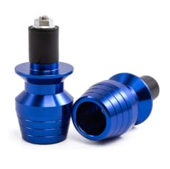 Tope Extremo Manillar Manubrio Azul Par