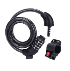 Candado Bicicleta 1.2mt con Clave 5 Dígitos Negro