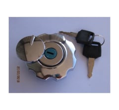 Tapa Estanque bencina c/llave moto CG Cromada