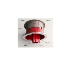 Llanta 04D 3P delantera roja ext.DFR 23 Moto ATV
