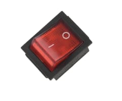 Switch Interruptor Encendido Apagado 4P Negro Rojo