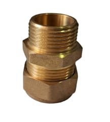Conector Union De Compresión Con Anillo De Bronce 22mm