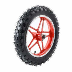 Neumático 10D 2.50-10 c/llanta Aluminio Naranjo Mini Moto Cross 49cc