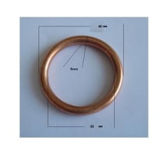 Empaquetadura Escape DI-30 DE-40 E-5mm Argolla Cobre