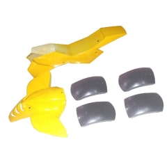 Carcasa Plastica Mini-ATV-49cc-04 Amarillo Cuadrimoto