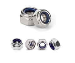 Tuerca Hexagonal Seguridad Zinc 8mm Paso 1.25 x 10 Unid.