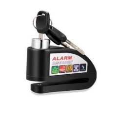 Candado Bici Moto con alarma Negro