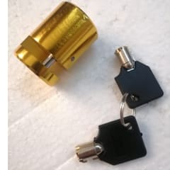 Candado Cilindro Moto Dorado