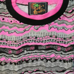 Polera Estampada M/C BZ-4 T-L Fucsia