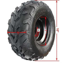 Neumático 07D 16x8-7 F28 4PLY v Con llanta