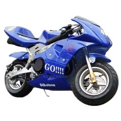 Mini Moto Pocket Bike 49cc C/ Partida Electrica Azul