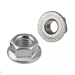 Tuerca Brida Grafilada Dentada Bloqueo M6 Zincada