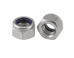 Tuerca Hexagonal M10 Con Seguro Nylon Paso 1.5 x 10 Unid