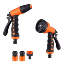 Set 2 Pistolas Riego Rociador de Agua + Conectores