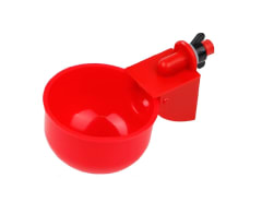 Dispensador Agua Automático de Plástico para Aves de Corral Rojo