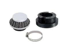 Filtro Aire DI-42mm Aluminio Plateado con Soporte